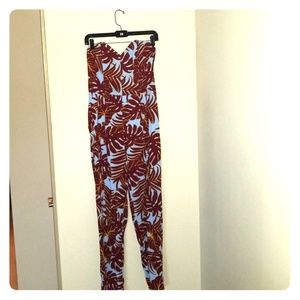 Floral Strapless Jumpsuit
